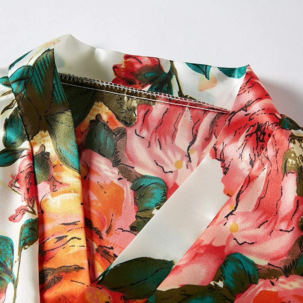 Floral Satin Robe - Picture 3 of 4